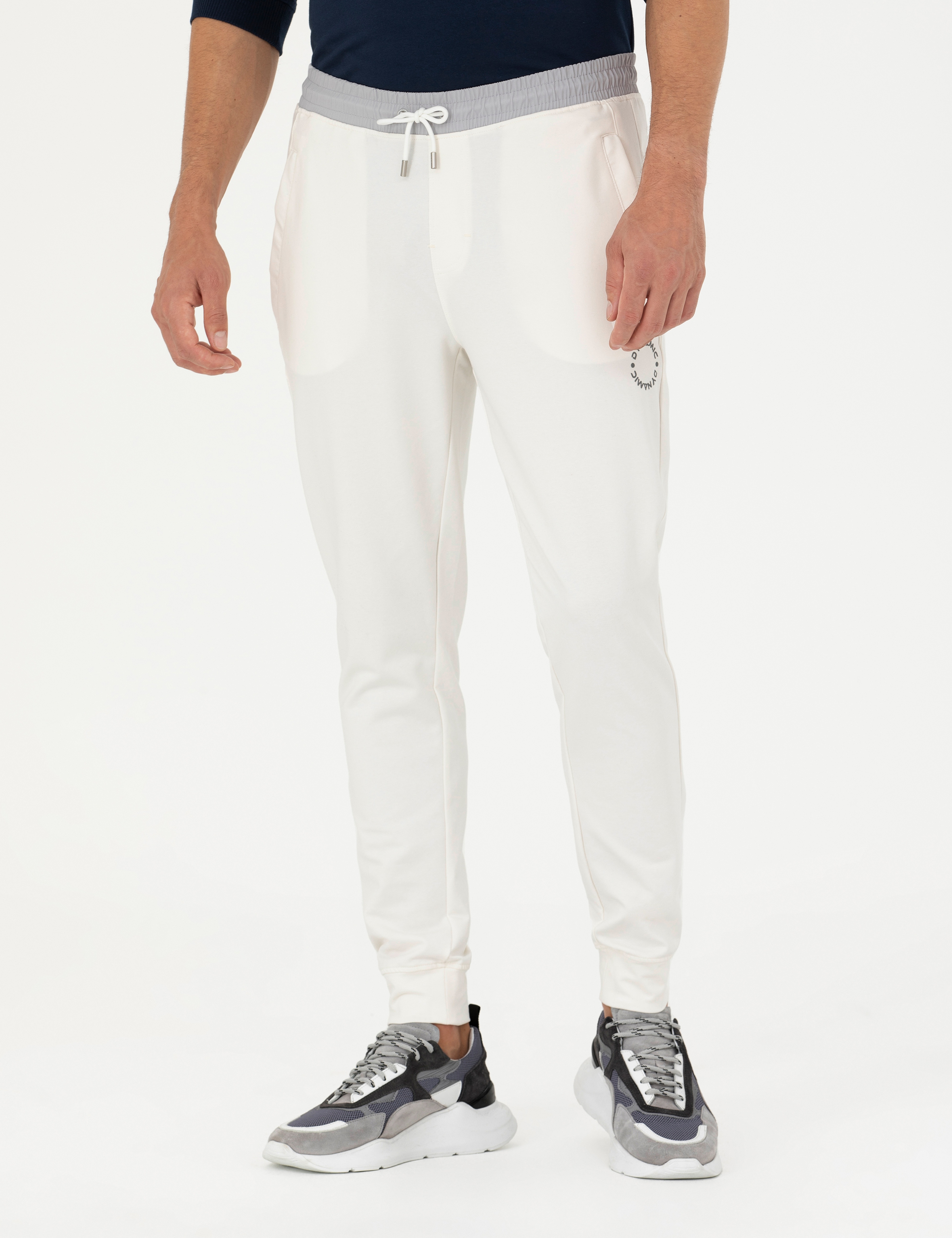 Ekru Slim Fit Eşofman Altı - Image 2