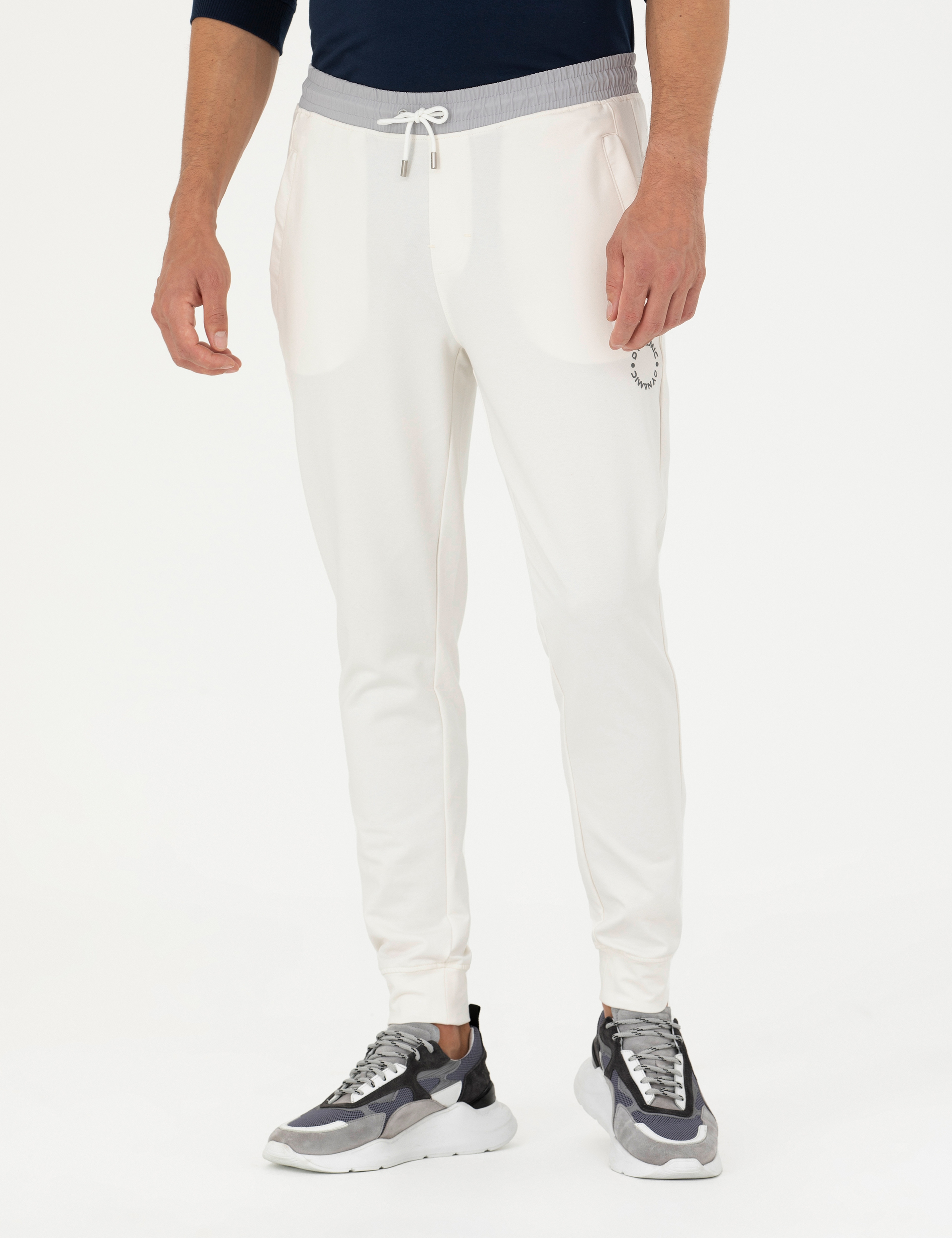 Ekru Slim Fit Eşofman Altı