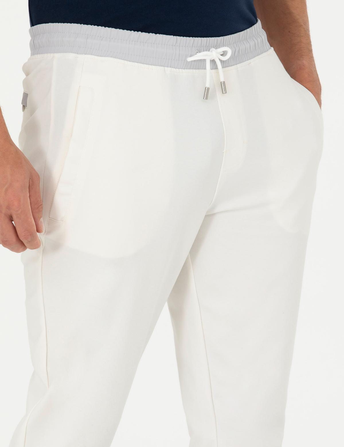 Ekru Slim Fit Eşofman Altı - 50274869038