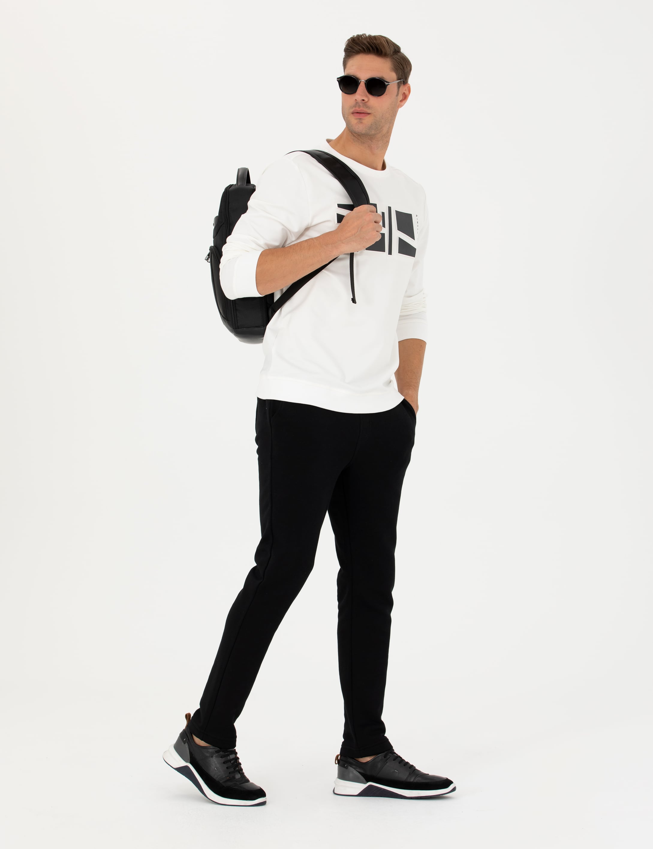 Siyah Slim Fit Eşofman Altı - Image 1