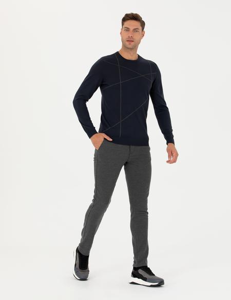 Gri Slim Fit Kanvas Pantolon - 50276751167