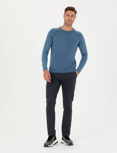 Antrasit Slim Fit Kanvas Pantolon
