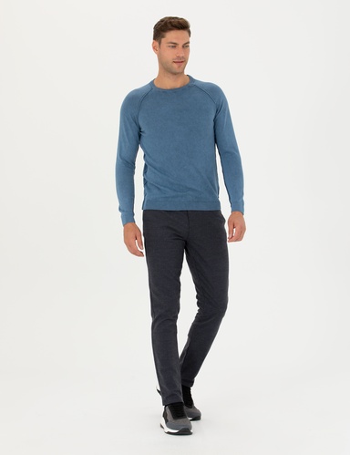 Antrasit Slim Fit Kanvas Pantolon