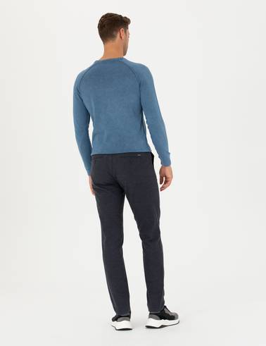 Antrasit Slim Fit Kanvas Pantolon