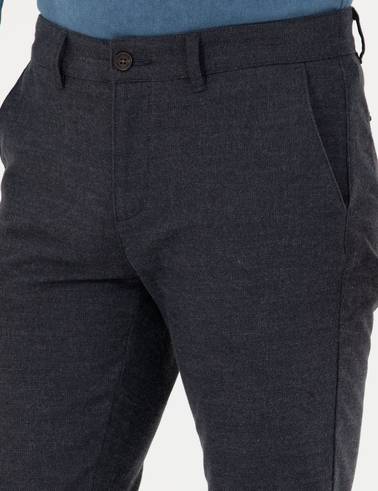 Antrasit Slim Fit Kanvas Pantolon