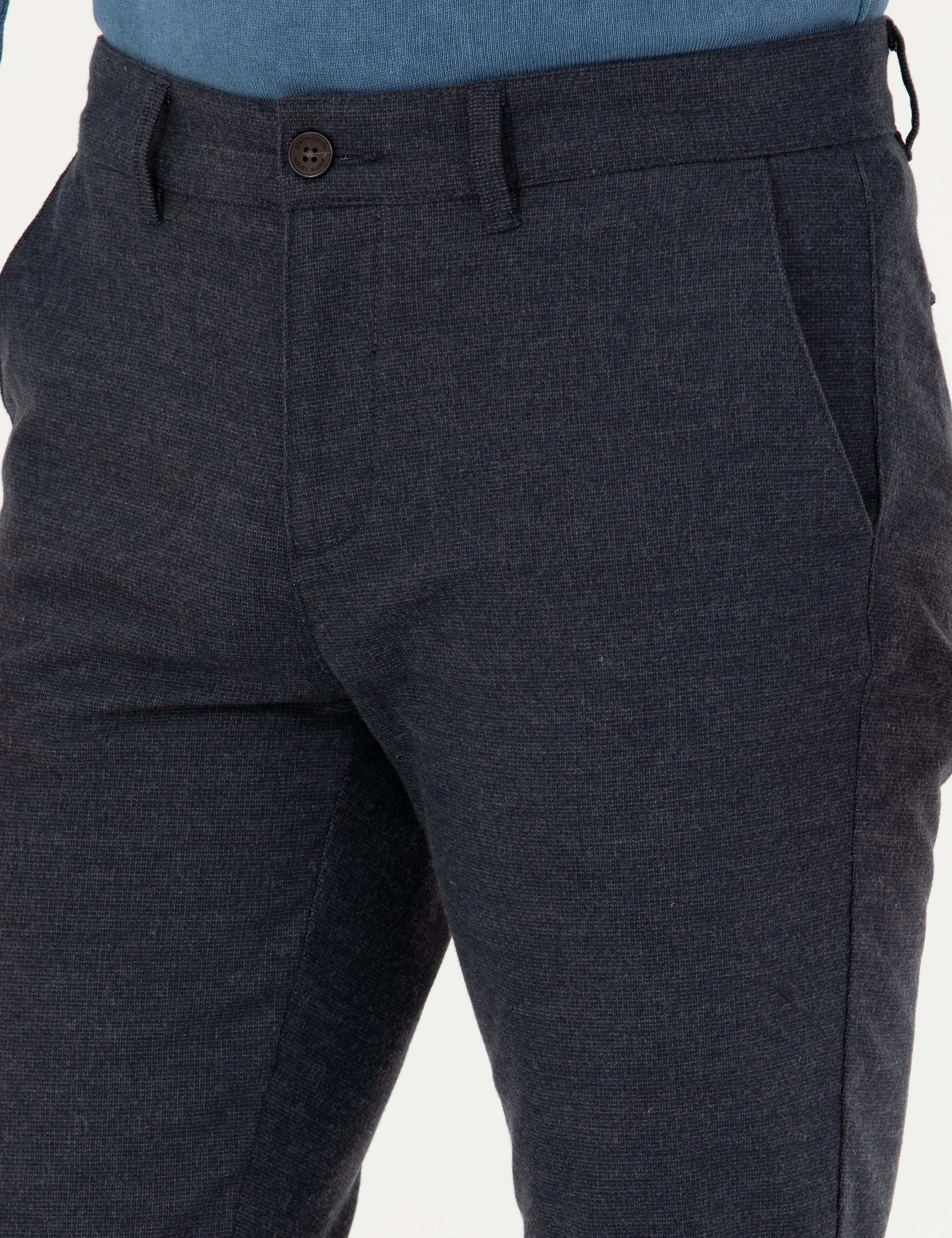 Antrasit Slim Fit Kanvas Pantolon - Image 6