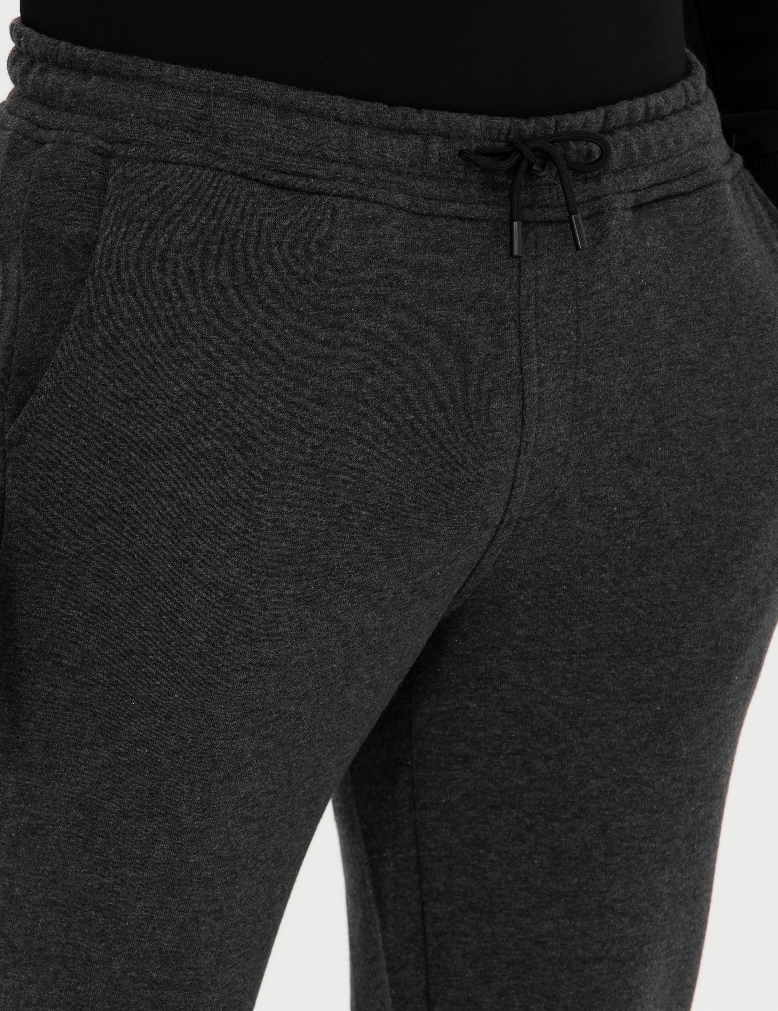 Antrasit Melanj Slim Fit Eşofman Altı