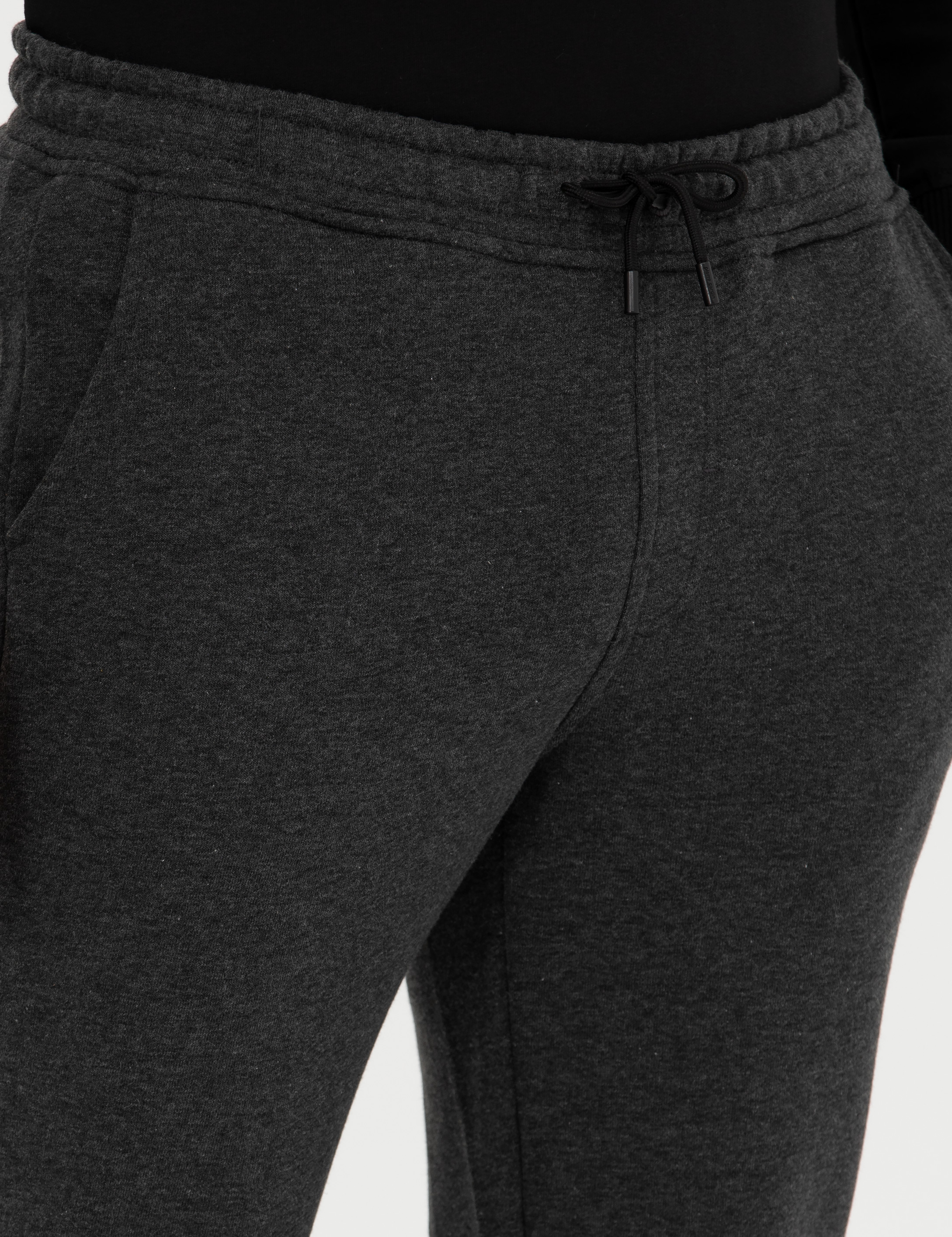 Antrasit Melanj Slim Fit Eşofman Altı - Image 5
