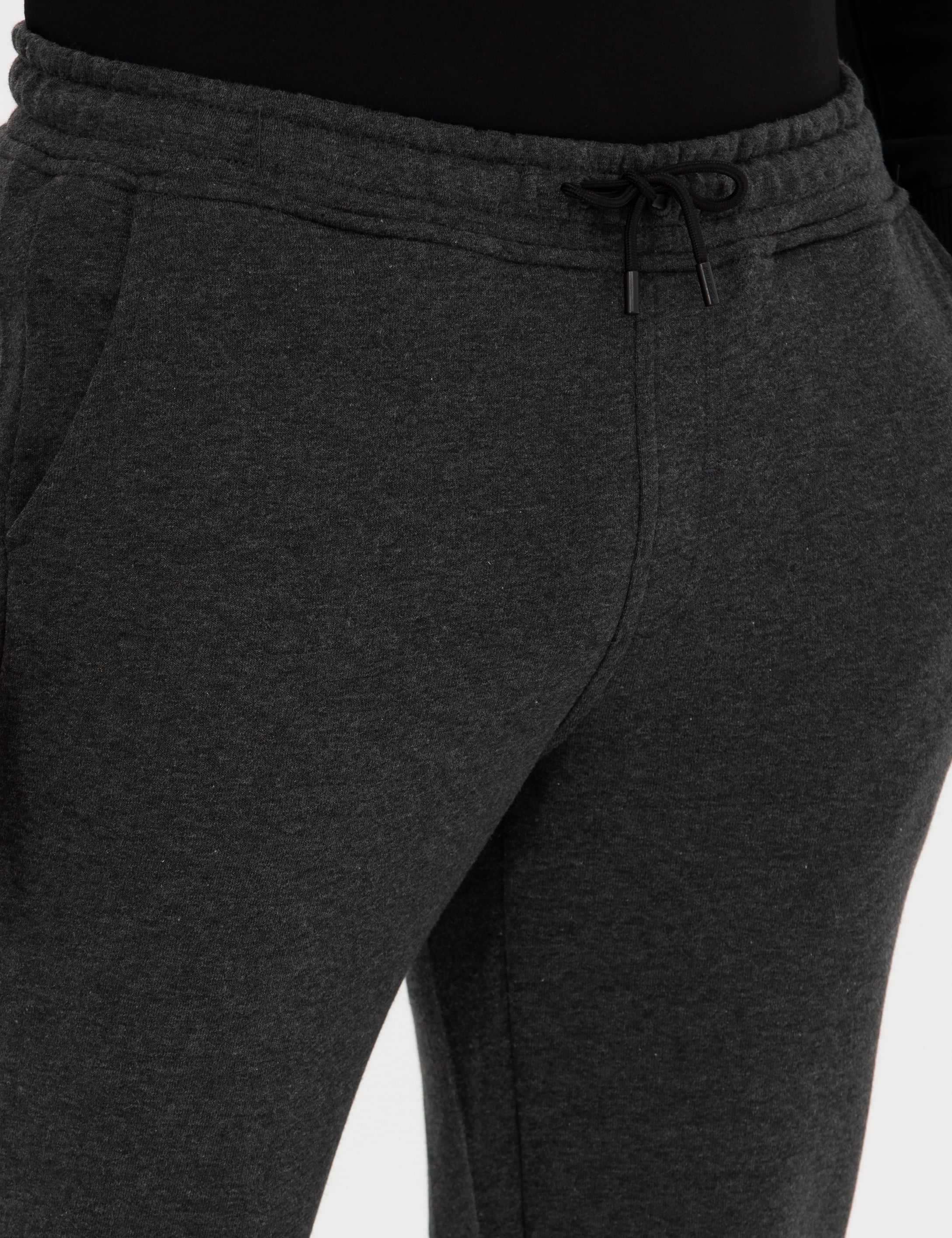 Antrasit Melanj Slim Fit Eşofman Altı