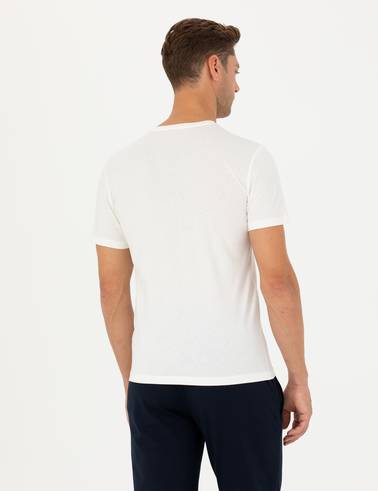 Ekru Slim Fit Tişört