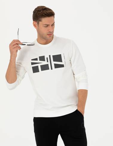 Ekru Regular Fit Sweatshirt