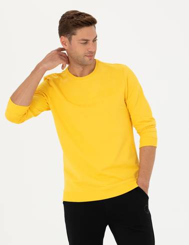 Sarı Regular Fit Sweatshirt
