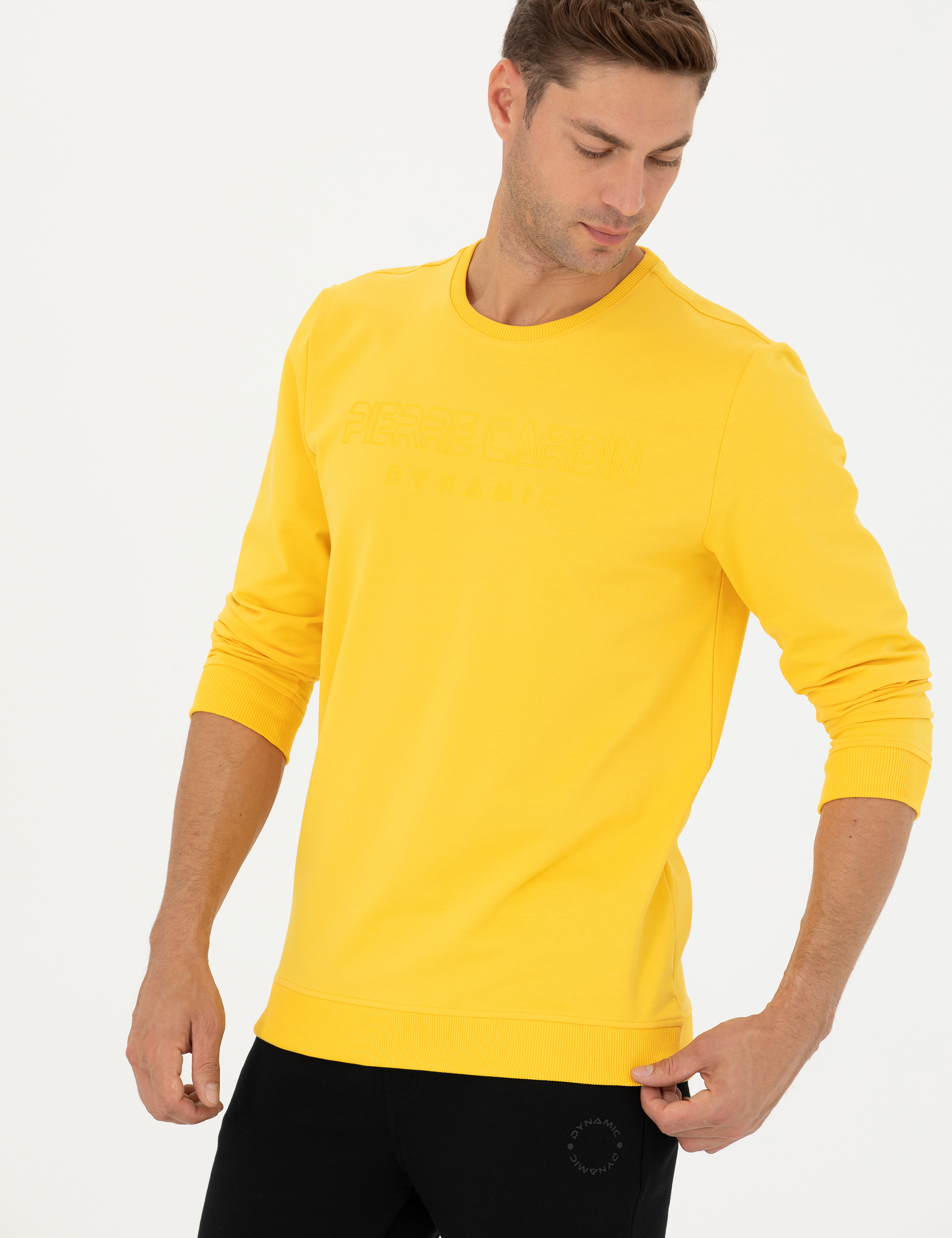 Pierre Cardin Sarı Regular Fit Sweatshirt görsel 2