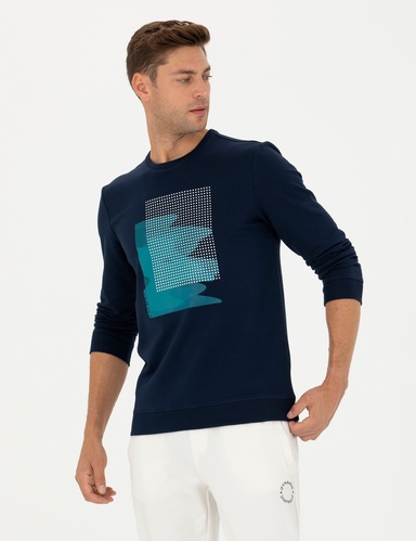 Lacivert Regular Fit Sweatshirt