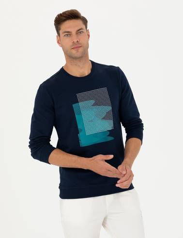 Lacivert Regular Fit Sweatshirt
