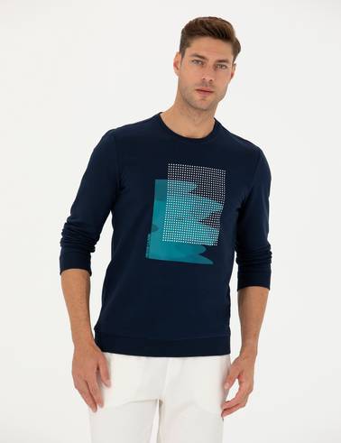 Lacivert Regular Fit Sweatshirt