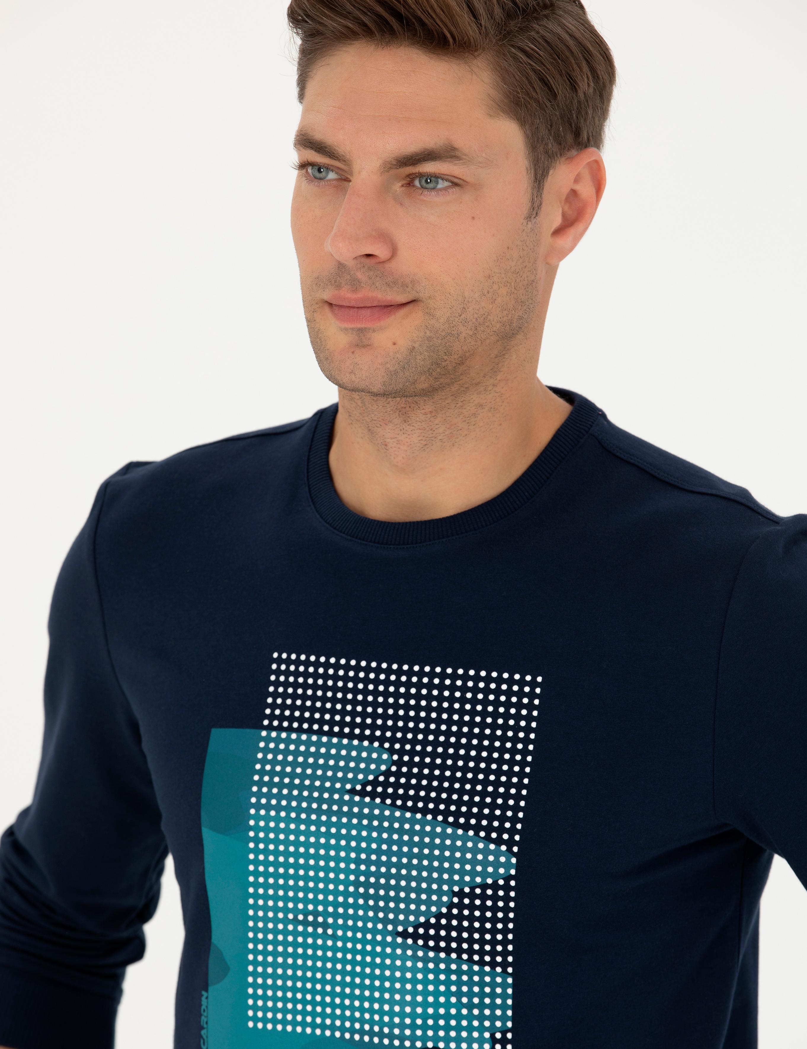 Lacivert Regular Fit Sweatshirt