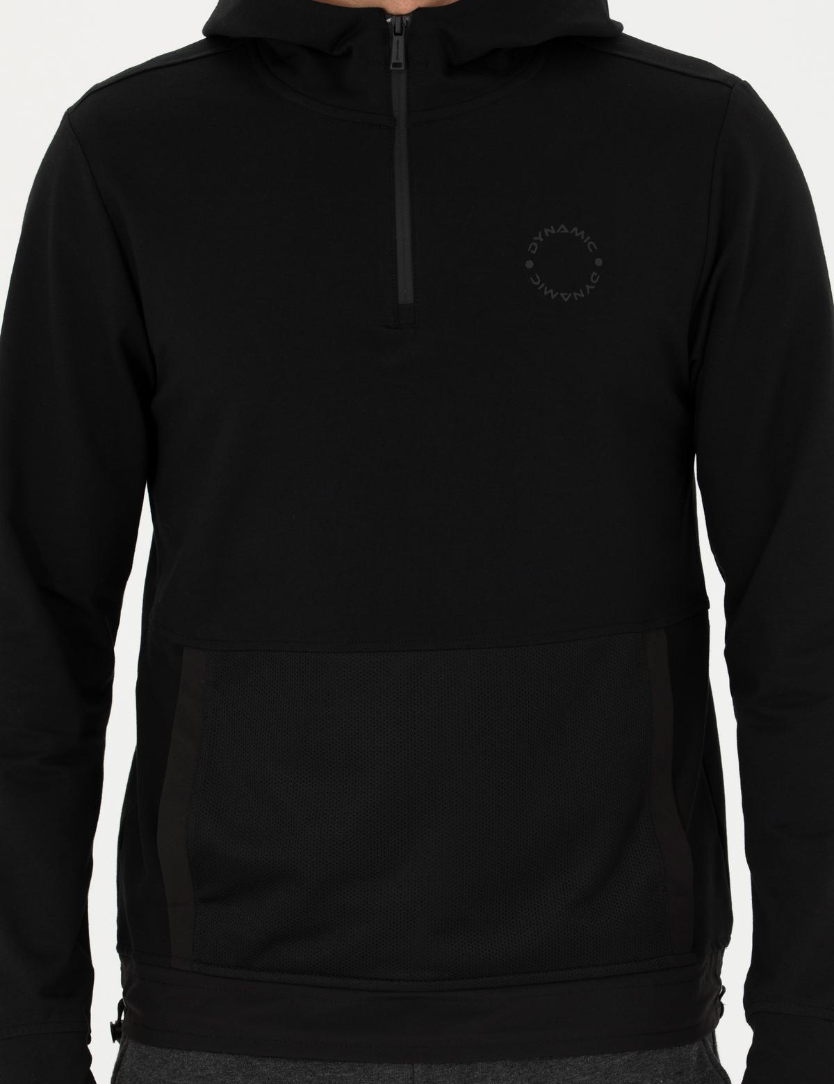 Siyah Regular Fit Kapüşonlu Sweatshirt - 50273900036