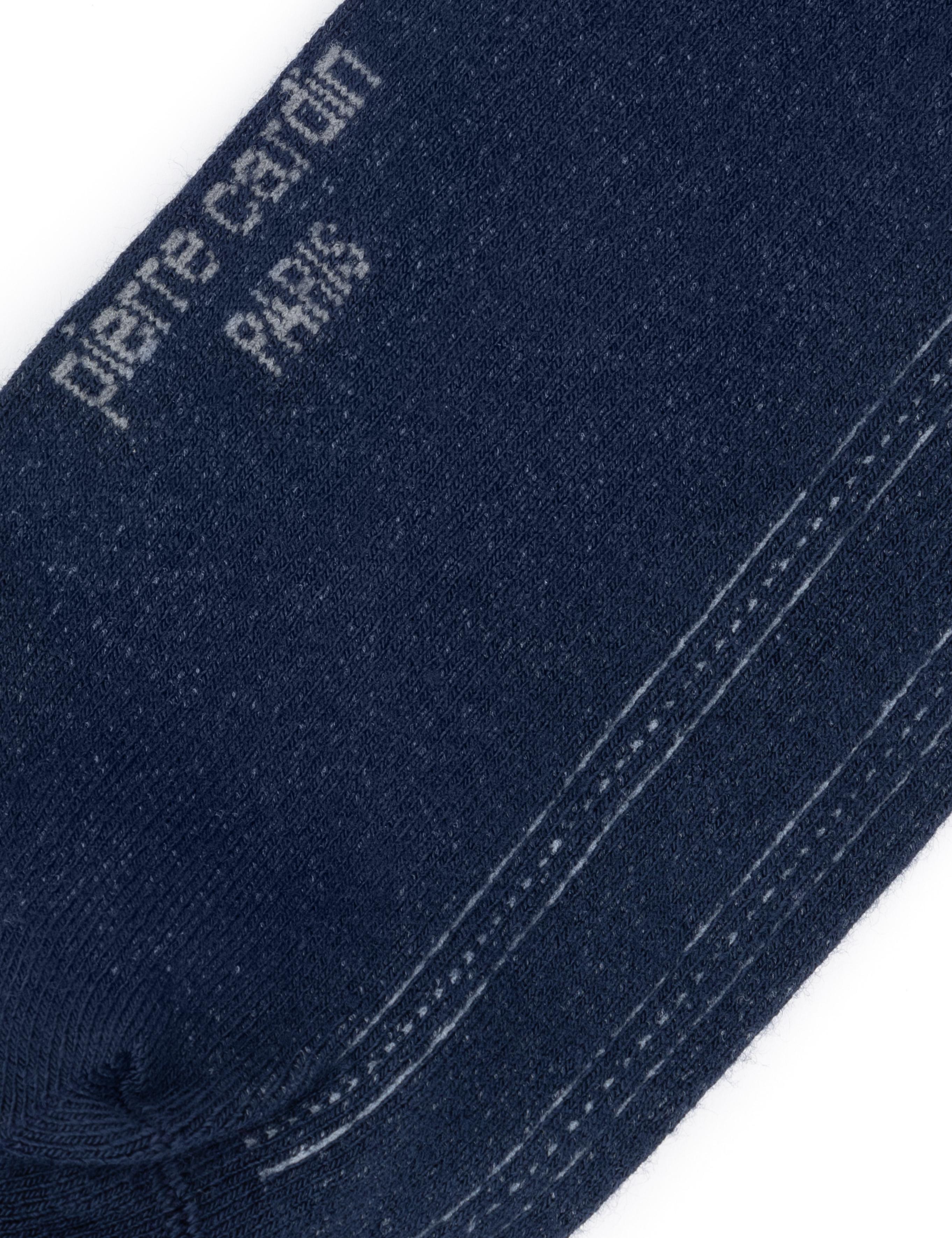 Erkek Bambu Karışımlı Lacivert Soket Desenli Çorap