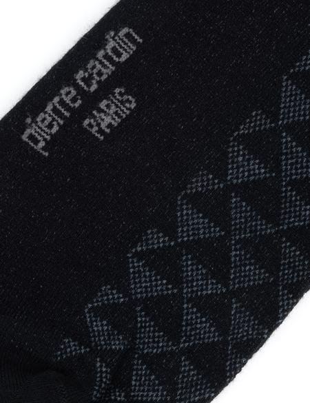 Erkek Bambu Karışımlı Siyah Soket Desenli Çorap - 50280851001