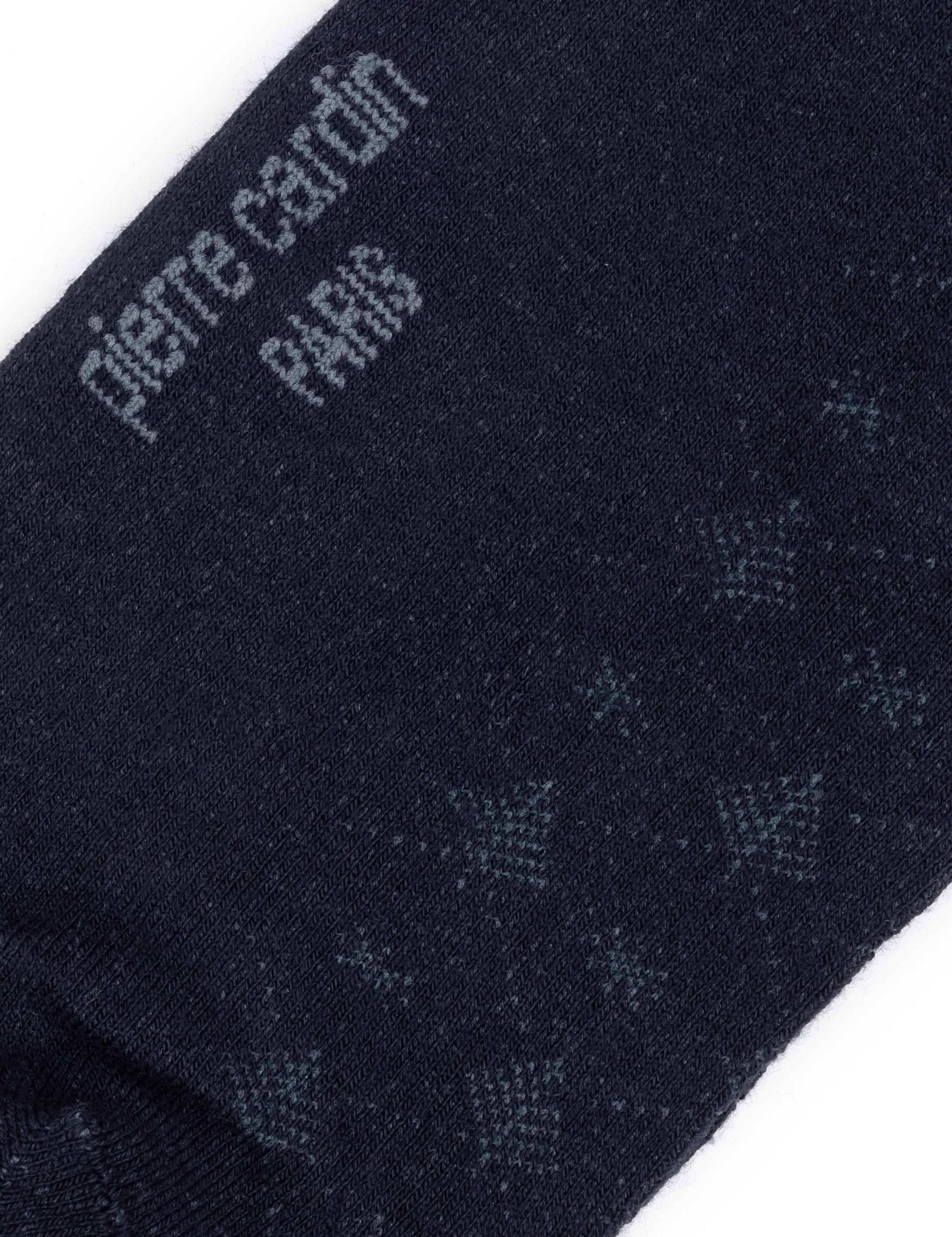 Erkek Bambu Karışımlı Lacivert Soket Desenli Çorap