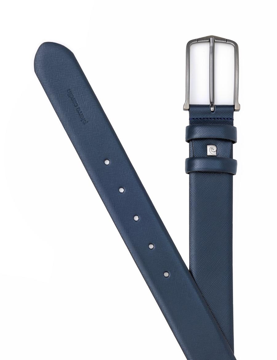 Lacivert %100 Deri Kemer