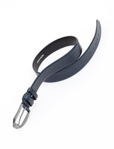 Lacivert %100 Deri Denim Kemer - 50288627010