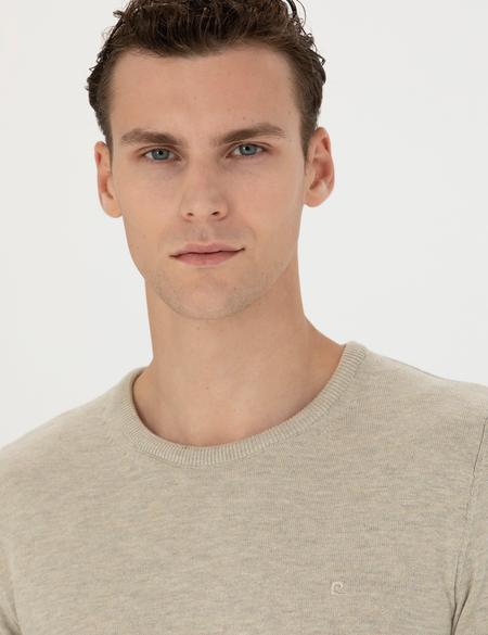 Kum Melanj Slim Fit Bisiklet Yaka Basic Triko Kazak - 50270179007