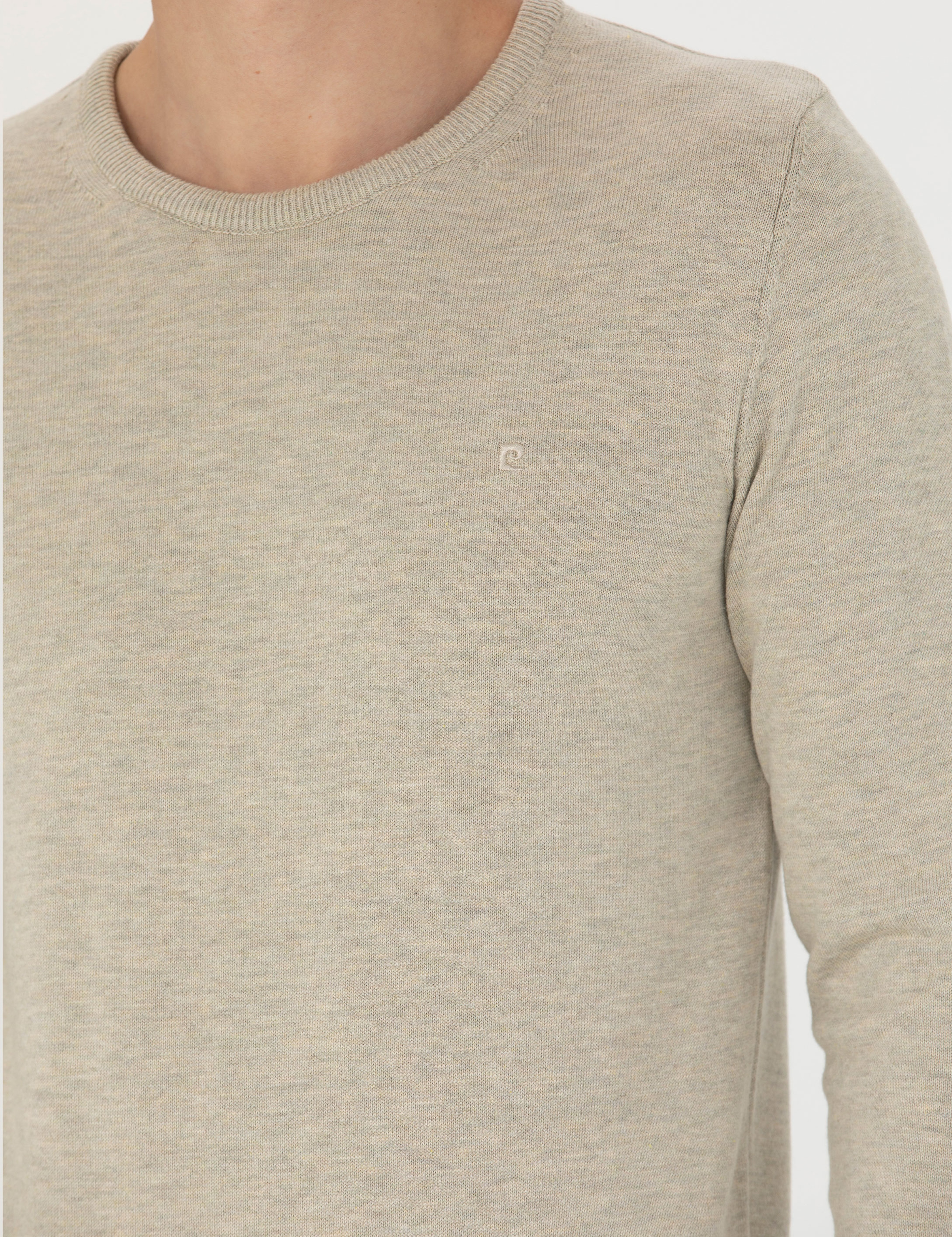 Kum Melanj Slim Fit Bisiklet Yaka Basic Triko Kazak - Image 7