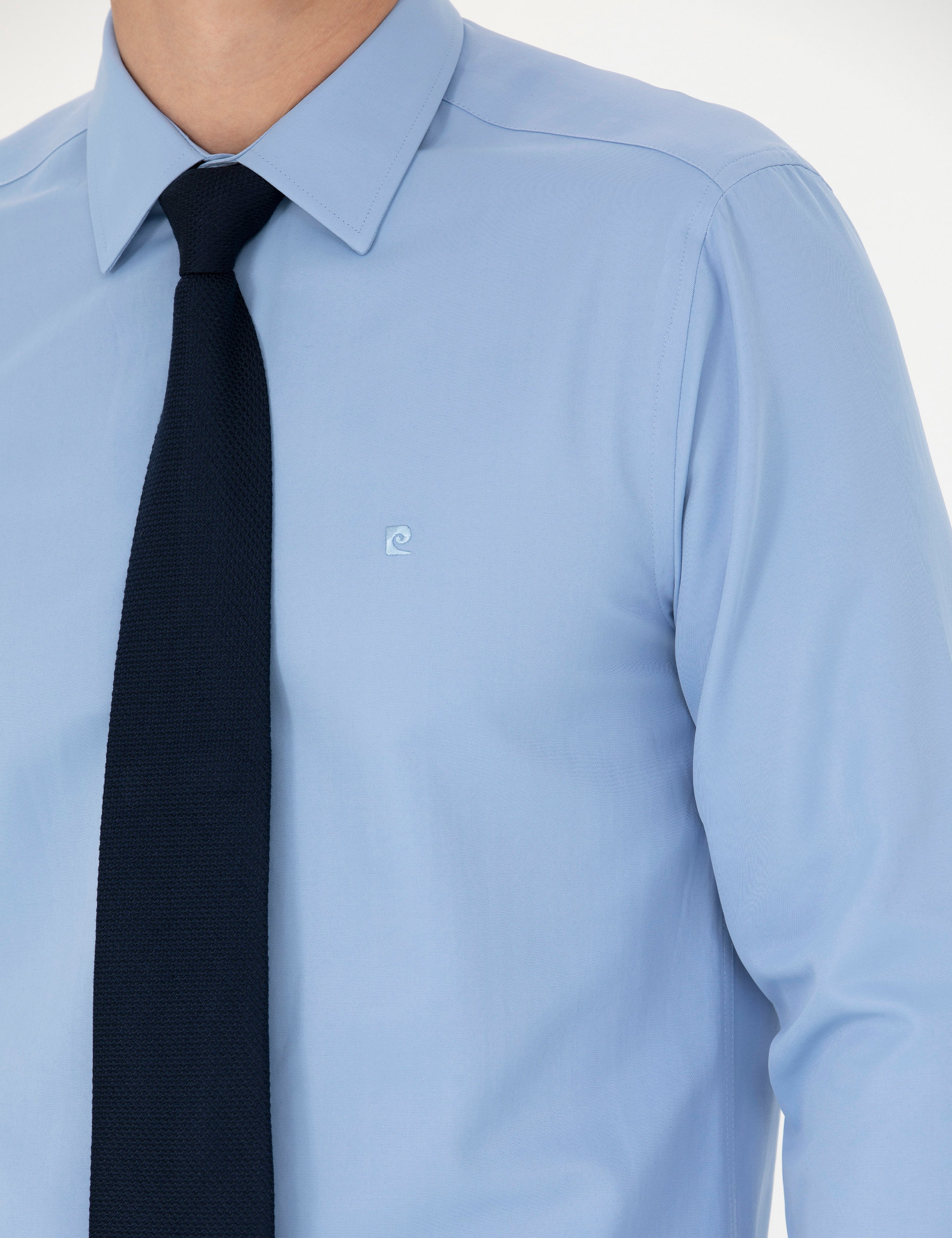 Mavi Slim Fit Uzun Kollu Basic Gömlek - Image 7