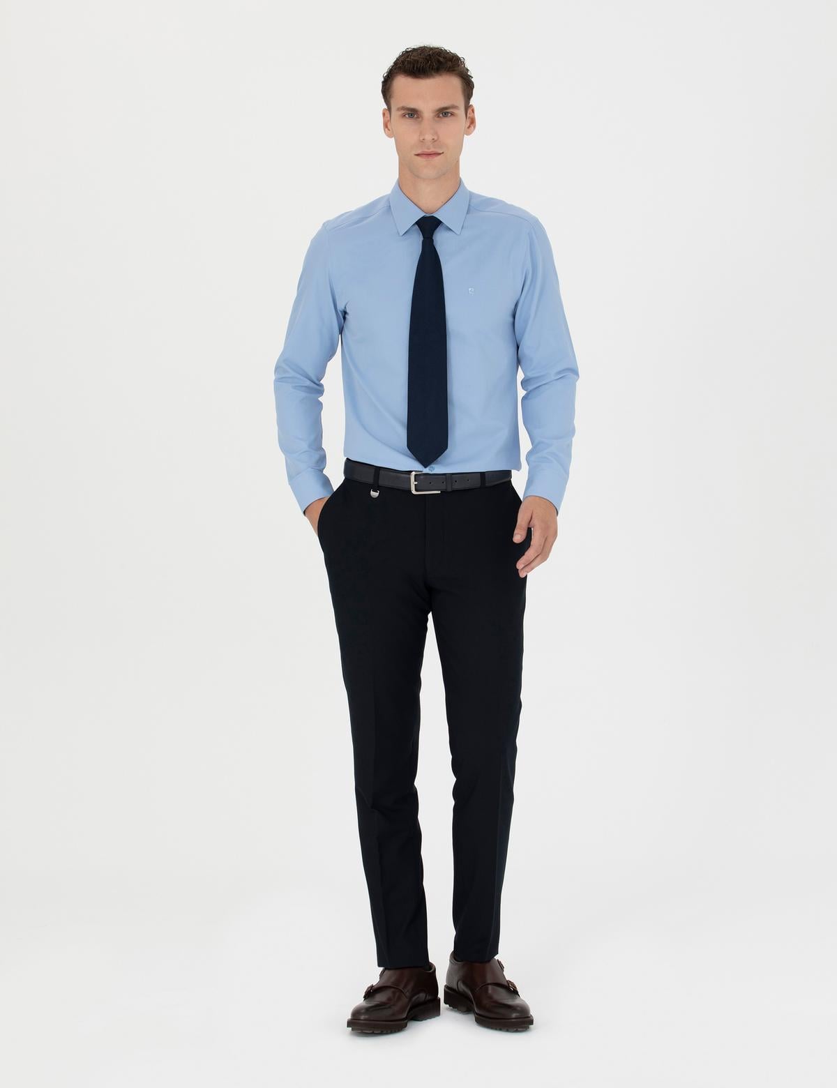 Mavi Slim Fit Uzun Kollu Basic Gömlek - 50277778038