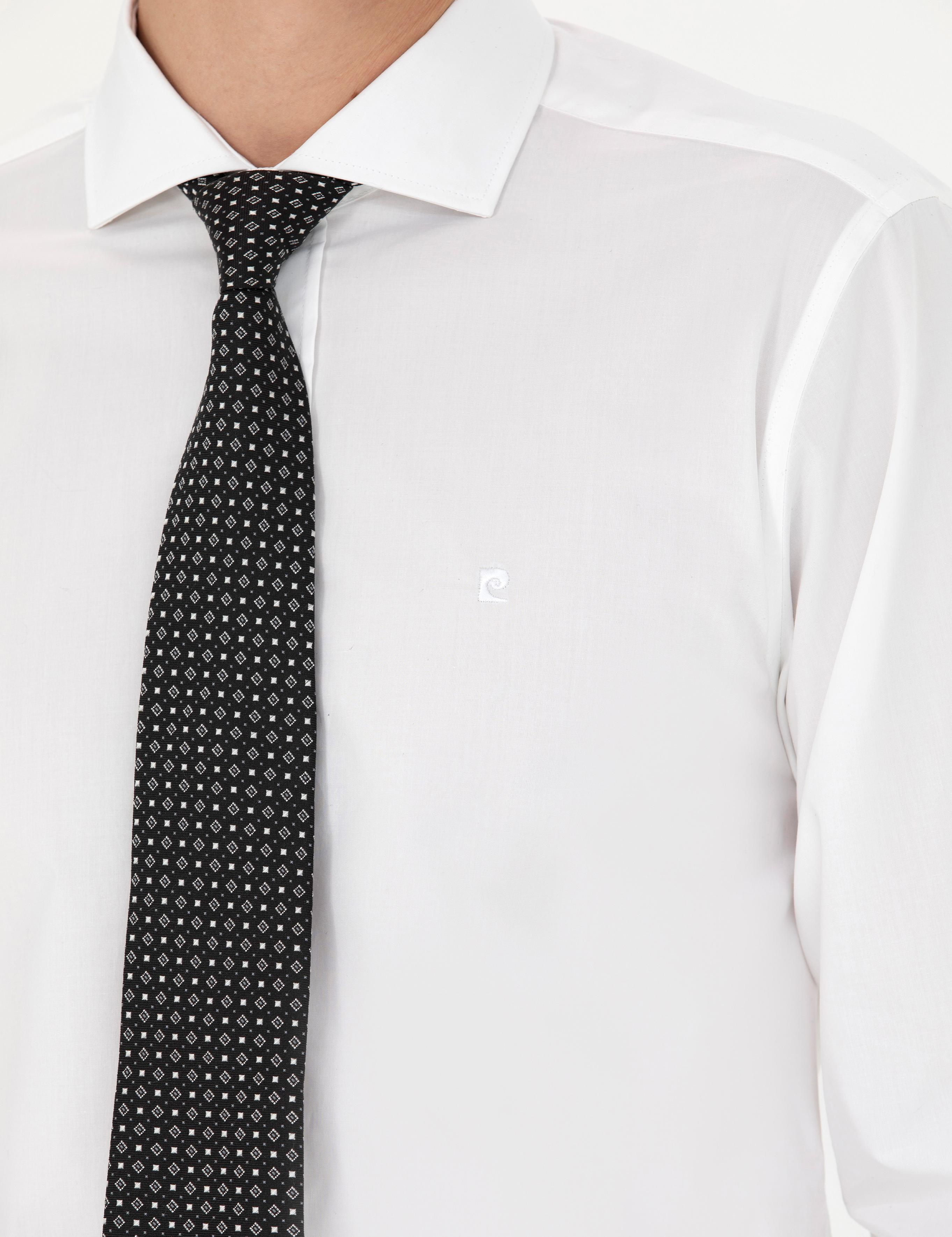 Beyaz Slim Fit Uzun Kollu Gömlek