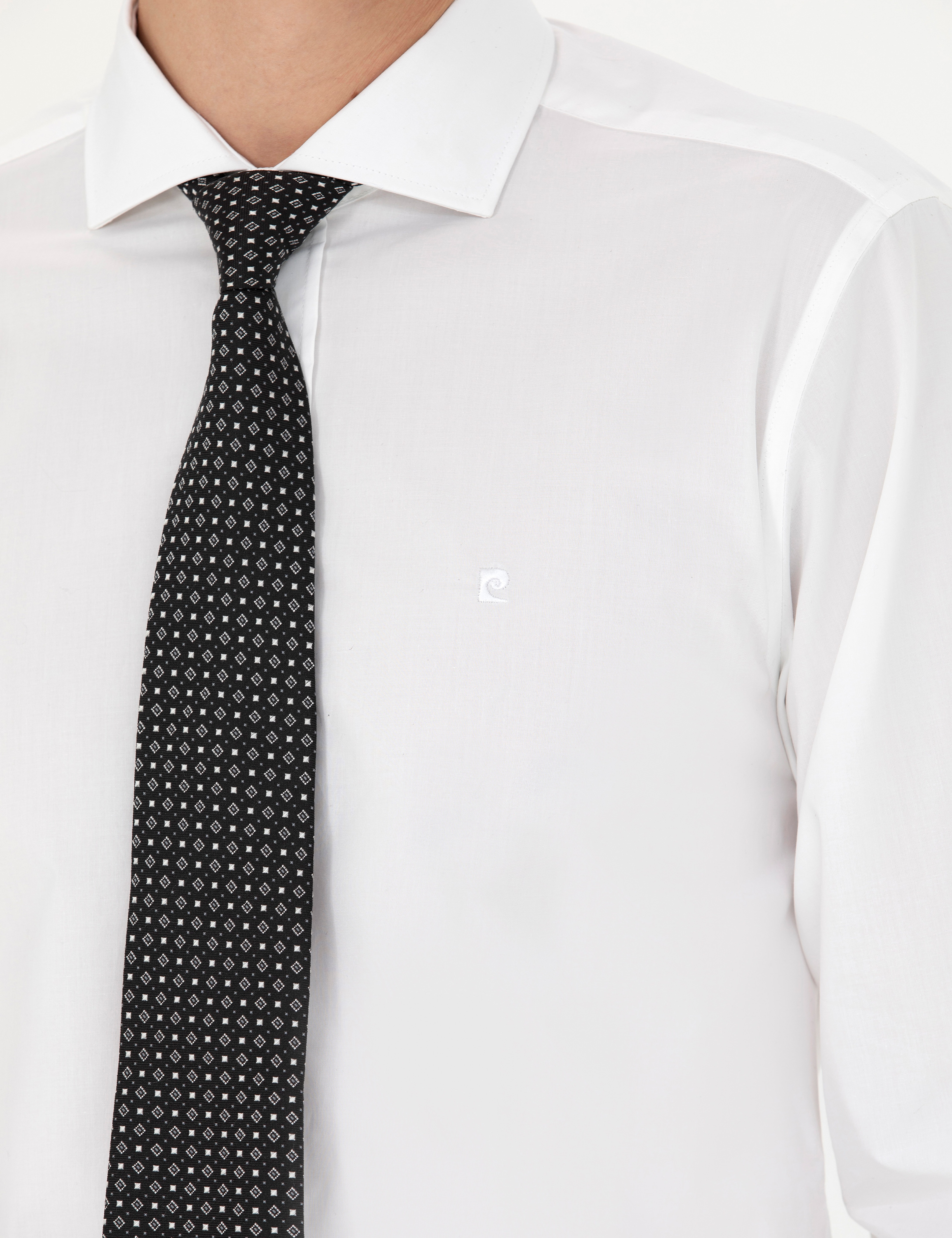 Beyaz Slim Fit Uzun Kollu Gömlek - Image 7