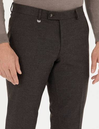 Kahverengi Slim Fit Kumaş Pantolon