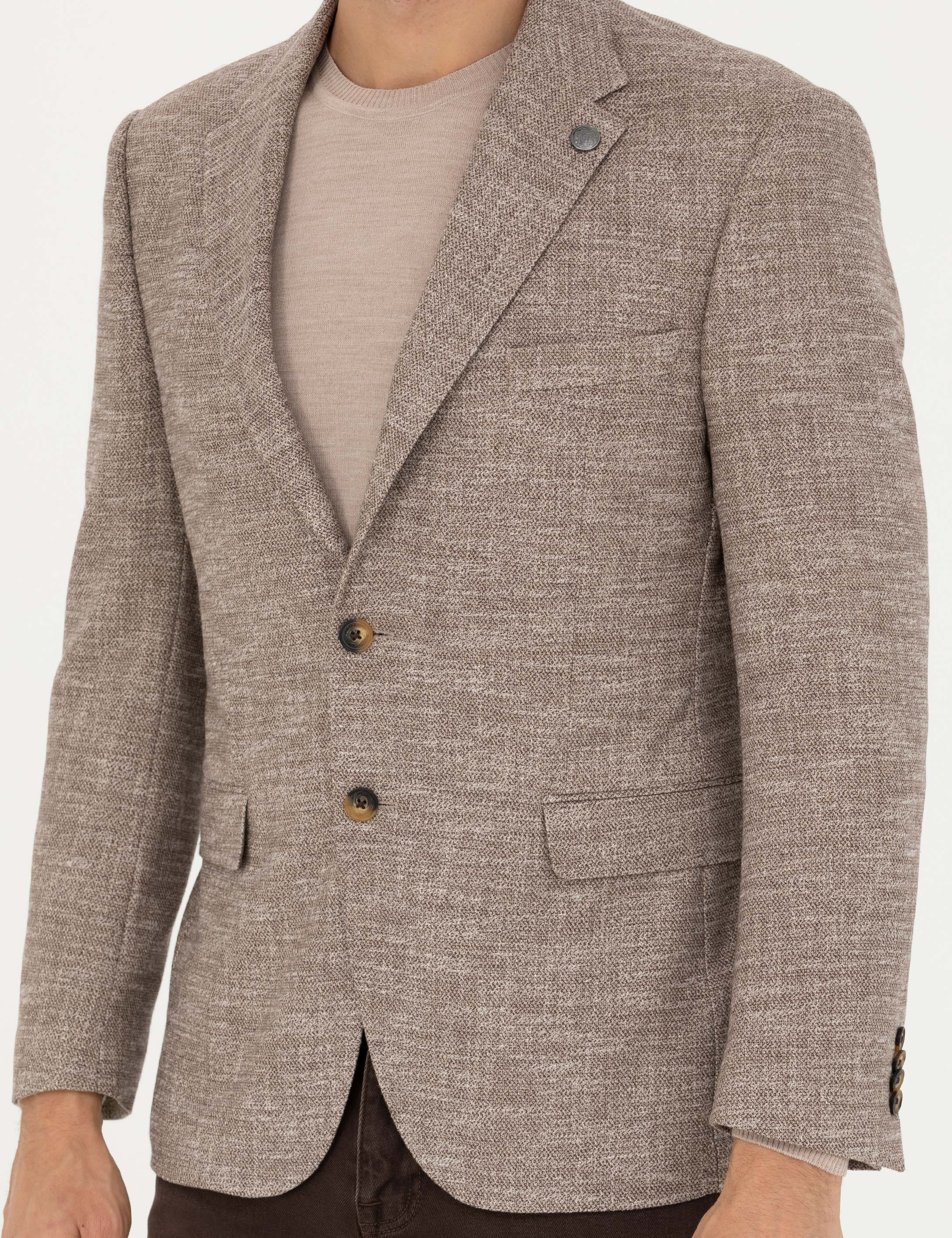 Vizon Slim Fit Yün Karışımlı Ceket - Image 6