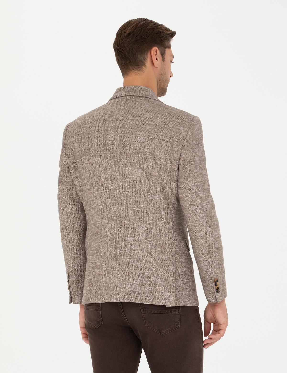 Vizon Slim Fit Yün Karışımlı Ceket - 50278450008