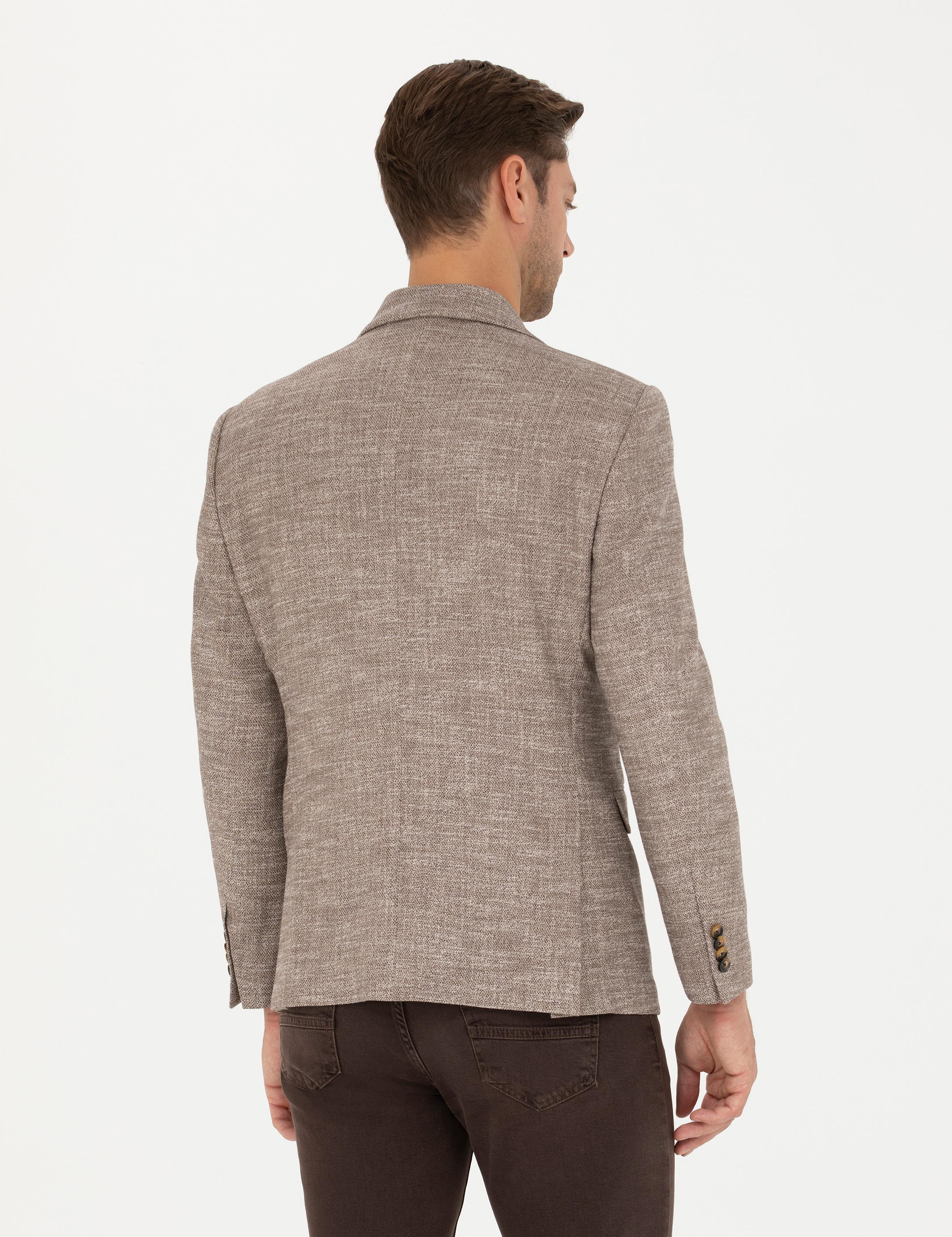 Vizon Slim Fit Yün Karışımlı Ceket