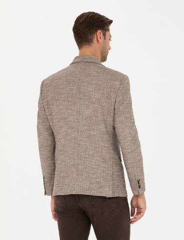 Vizon Slim Fit Yün Karışımlı Ceket