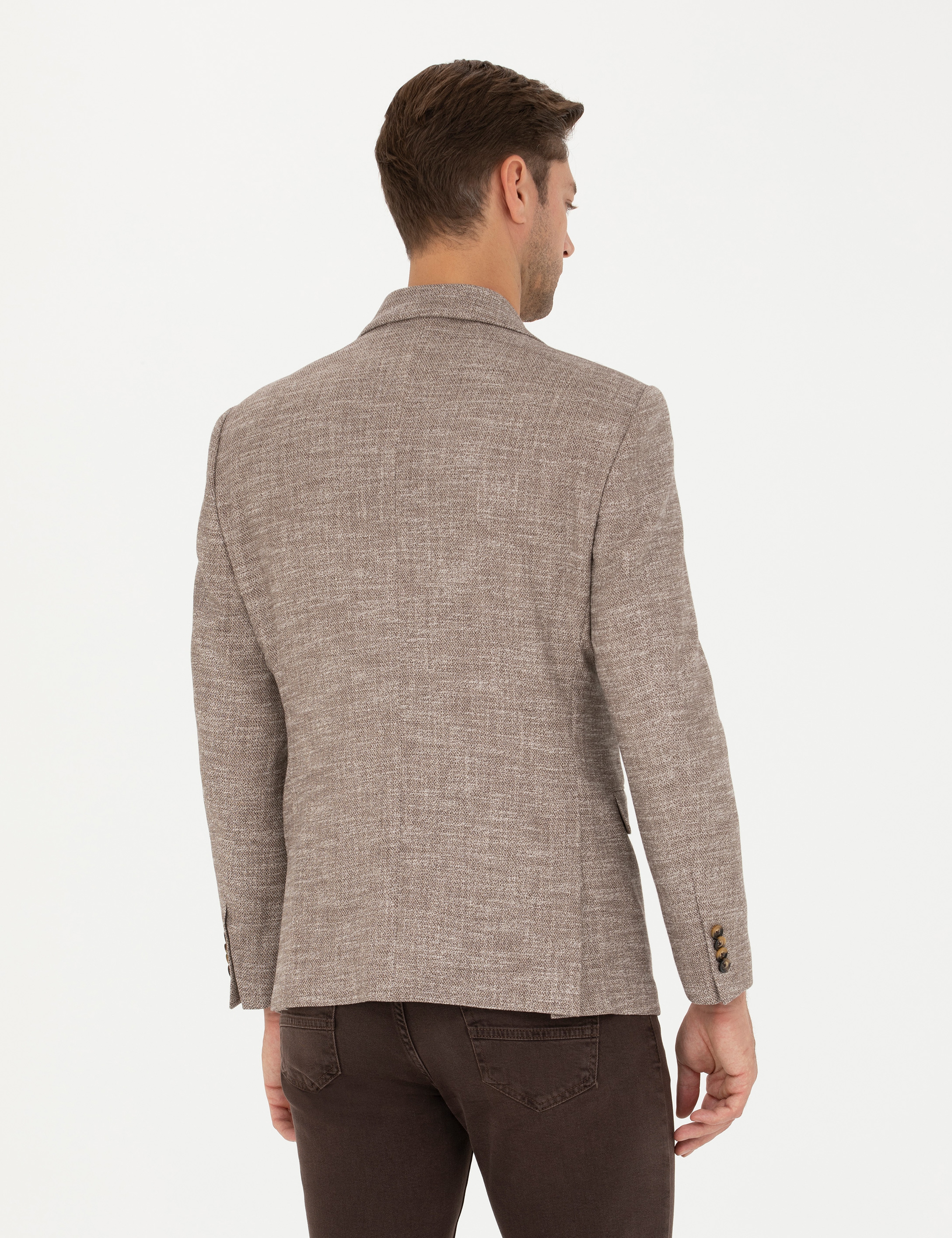Vizon Slim Fit Yün Karışımlı Ceket