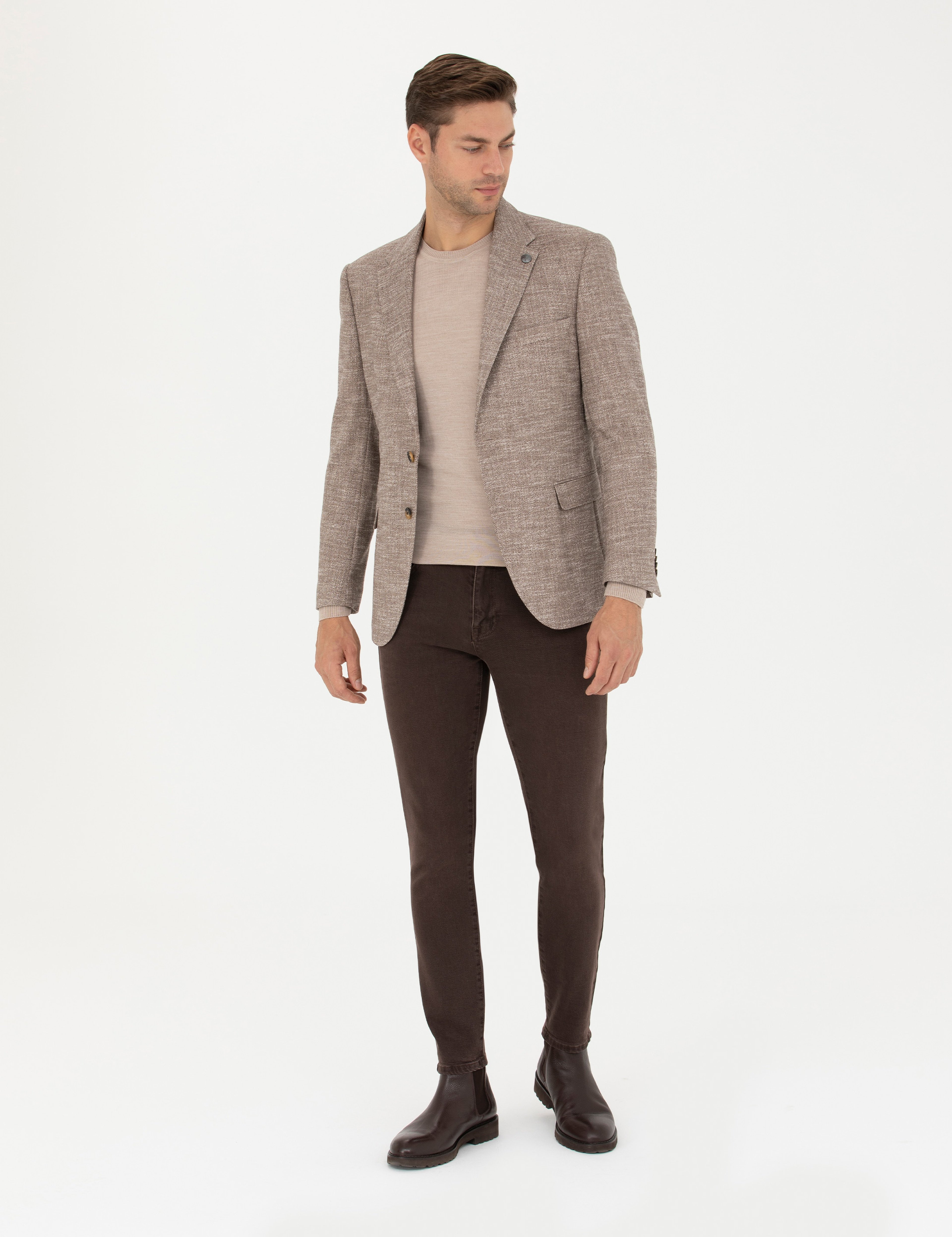 Vizon Slim Fit Yün Karışımlı Ceket - Image 4