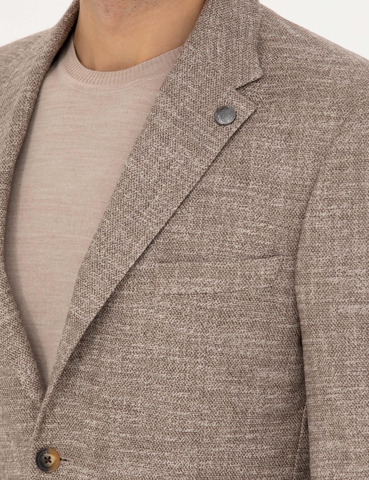 Vizon Slim Fit Yün Karışımlı Ceket - 50278450008