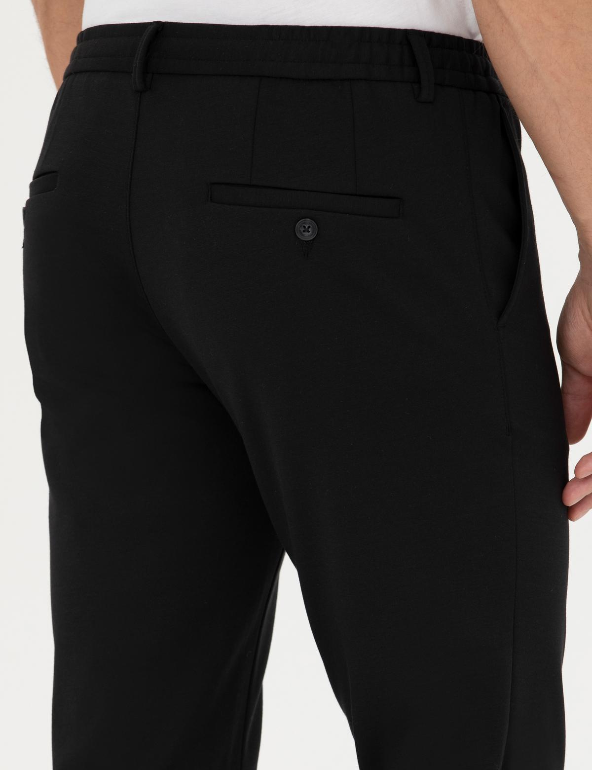 Siyah Ekstra Slim Fit Kumaş Pantolon - 50287474015