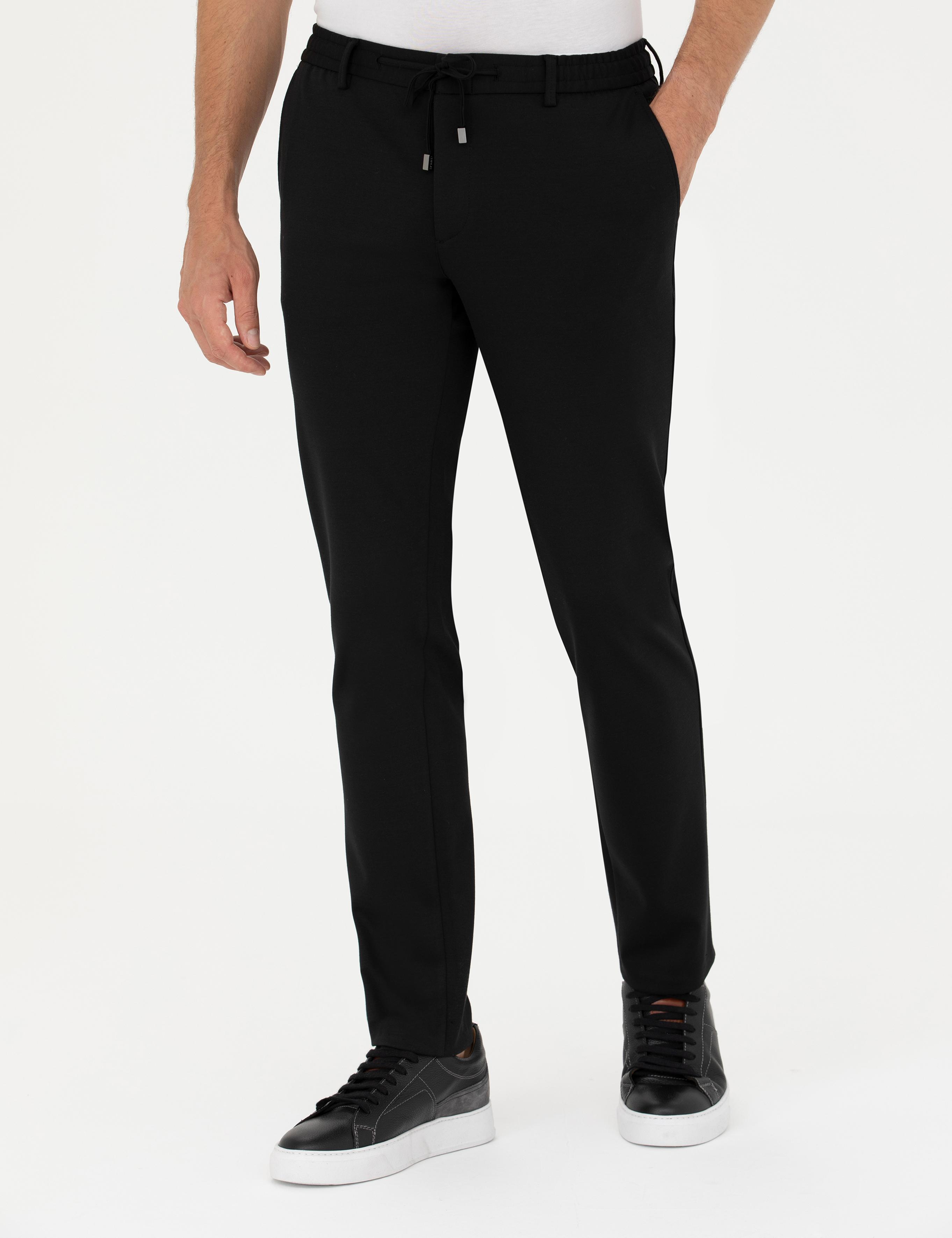 Siyah Ekstra Slim Fit Kumaş Pantolon