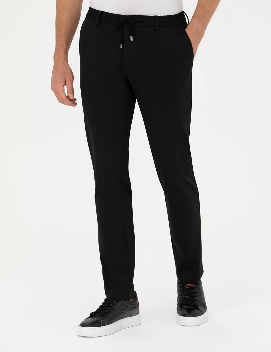 Siyah Ekstra Slim Fit Kumaş Pantolon