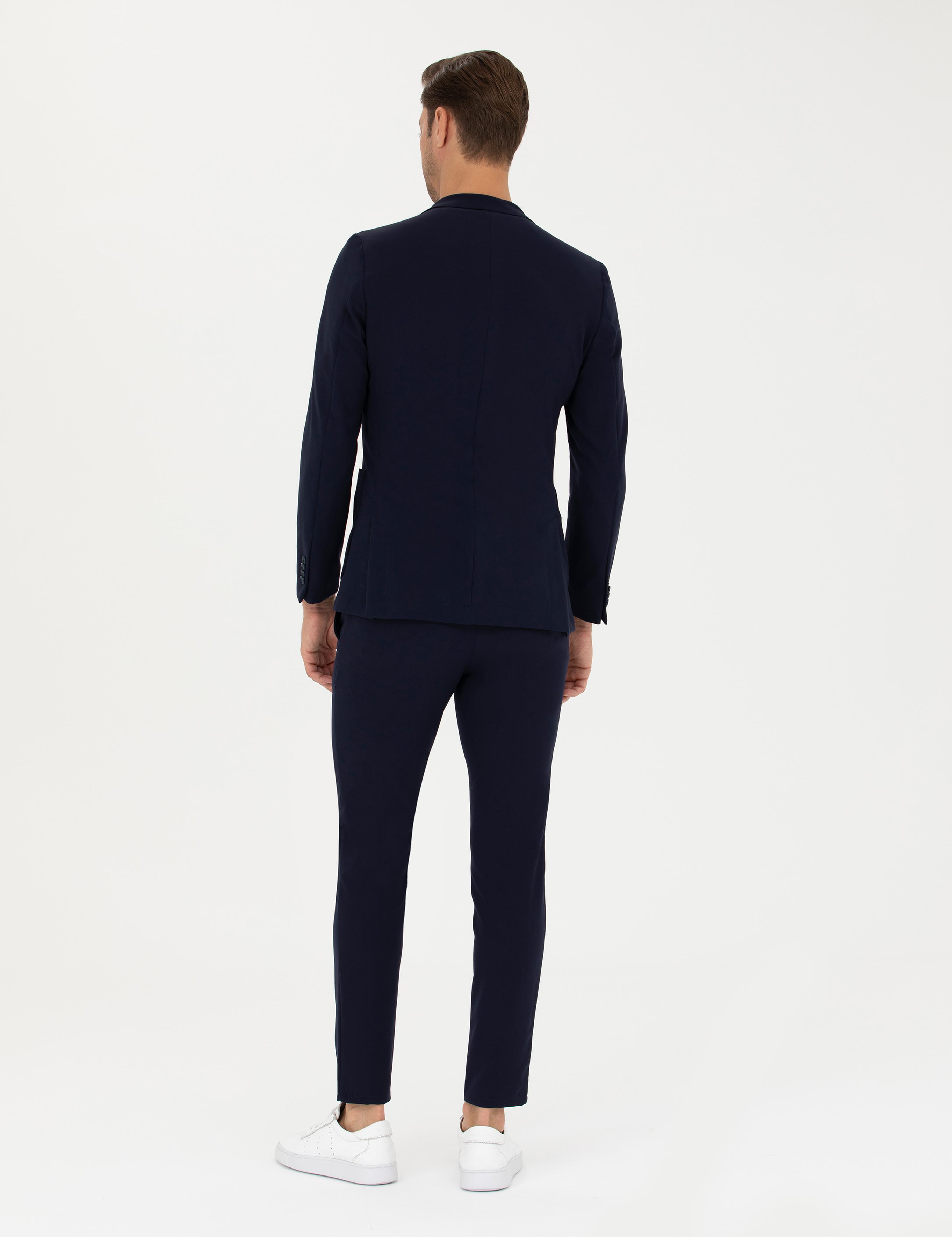 Lacivert Esnek Kumaş Pantolon