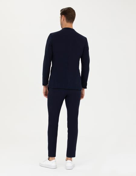 Lacivert Esnek Kumaş Pantolon - 50287494051