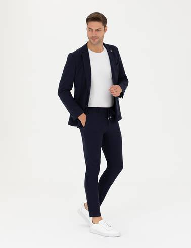 Lacivert Esnek Kumaş Pantolon