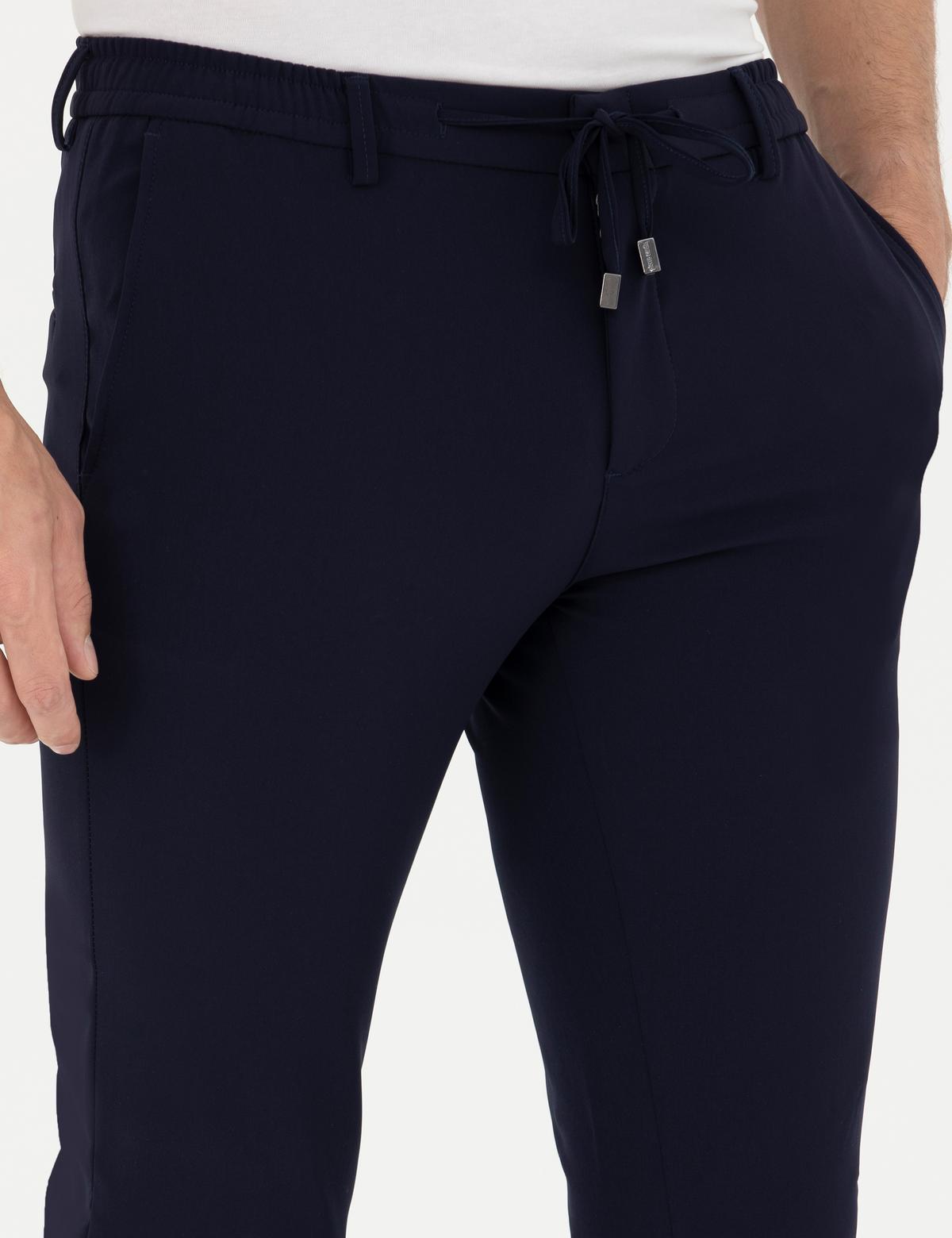 Lacivert Esnek Kumaş Pantolon - 50287494051