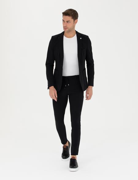 Siyah Body Esnek Fit Blazer Ceket - 50287491017