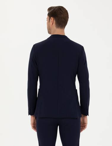 Lacivert Body Esnek Fit Blazer Ceket
